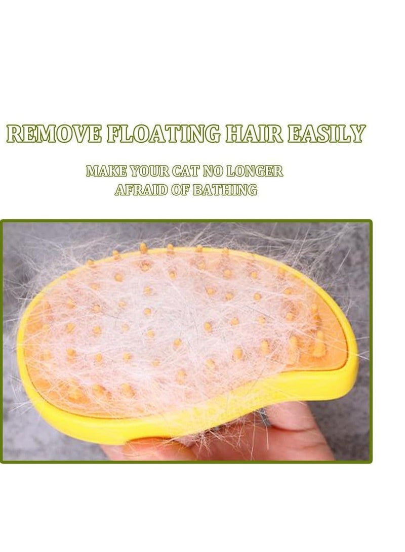 عام فرشاة القط 3 في 1 القط البخار فرشاة التنظيف الذاتي البخار القط فرشاة ، فرشاة القط البخار لتدليك فرشاة شعر القط لإزالة الشعر المتشابك والفاضل القضاء على الشعر الطائر (الأخضر) - Image 3